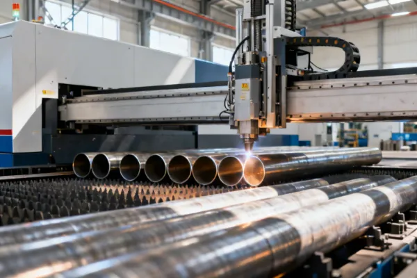 Tube laser cutting machine with automated loading